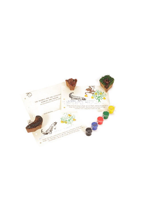 DIY Panchatantra Block Print Kit - Magar aur Bandar