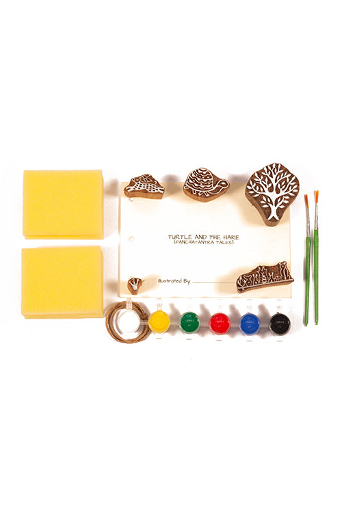 Potli DIY Panchatantra Block Print Kit - Tortoise & the Hare