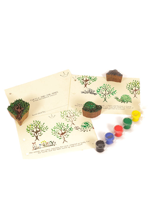 Potli DIY Panchatantra Block Print Kit - Tortoise & the Hare