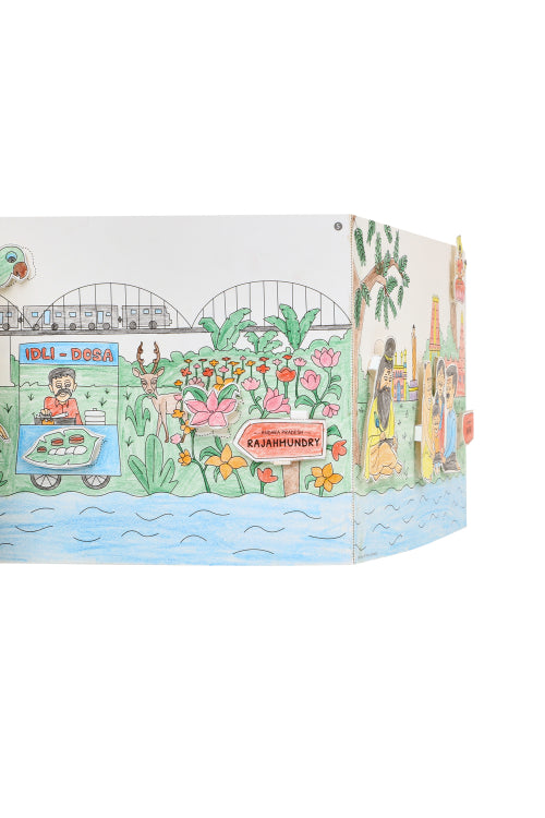 Potli Educational DIY Colouring and Learning Activity kit About Rivers of India (River Kaveri ( 10 Years +)