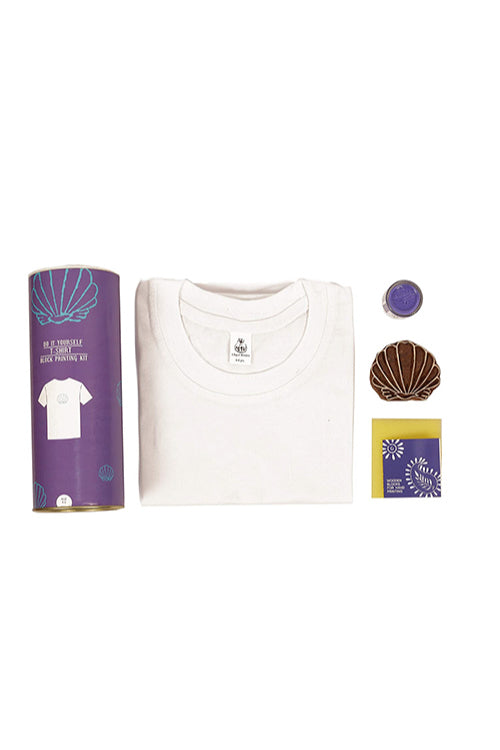 POTLI DIY Craft Kit Block Print Your T-Shirt (Shell)