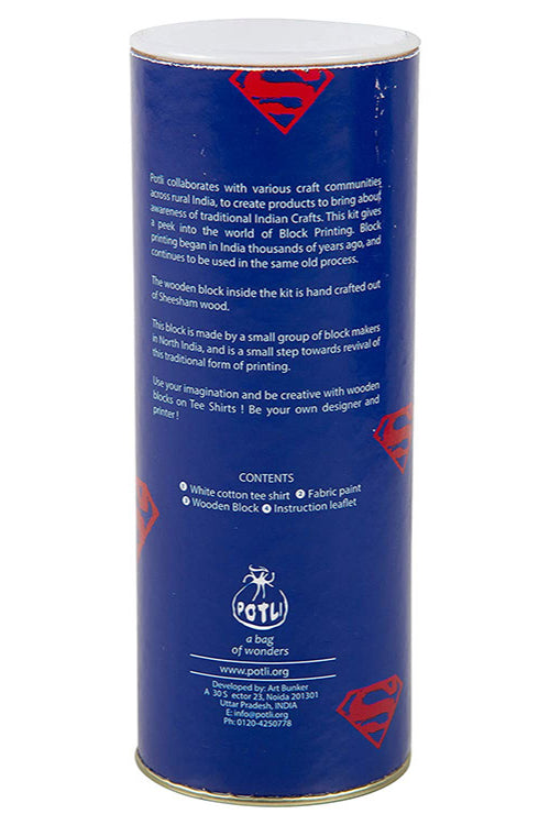 Potli DIY T Shirt Block Print Kit - Superman