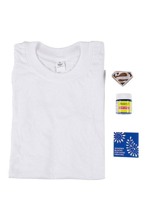 Potli DIY T Shirt Block Print Kit - Superman