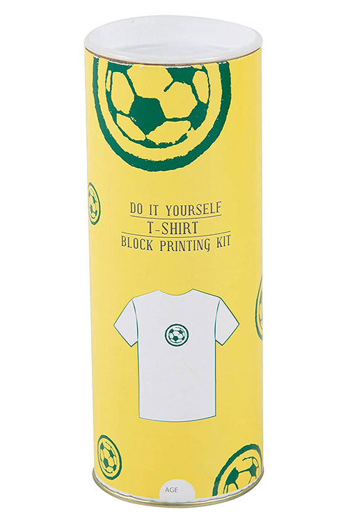 POTLI DIY Craft Kit Block Print Your T-Shirt (Football)