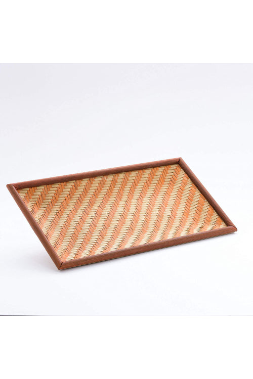 Kadam Haat Handmade Bamboo Cereal Tray - Small (Orange)