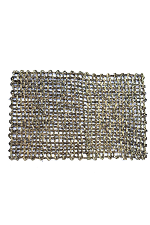 Kadam Haat Handmade Sabai Grass Table Mat (Black)
