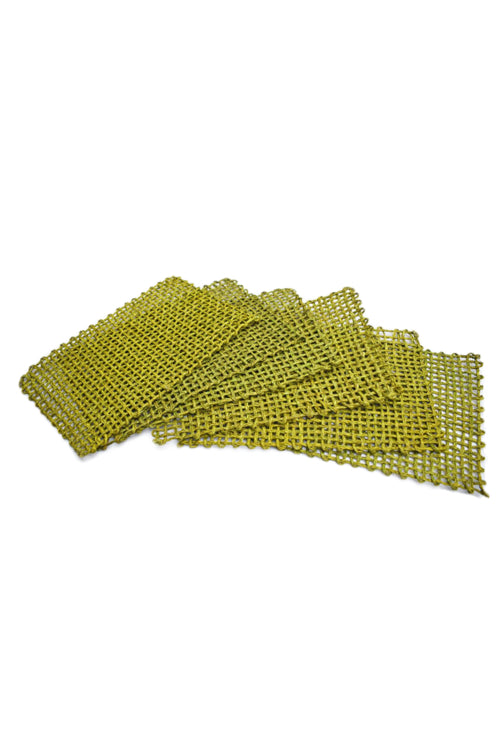 Kadam Haat Handmade Sabai Grass Table Mat (Green)