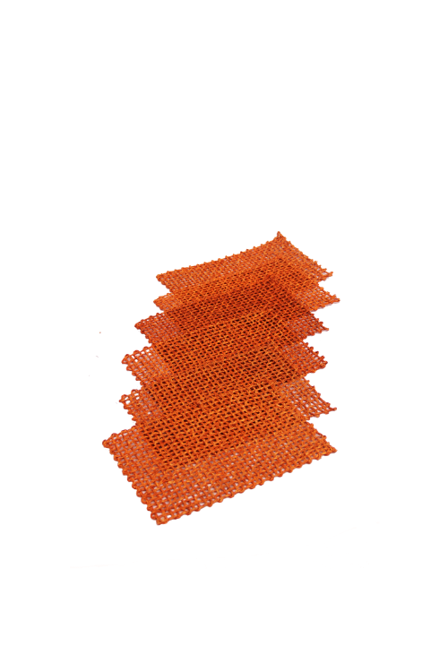 Kadam Haat Handmade Sabai Grass Table Mat (Orange )