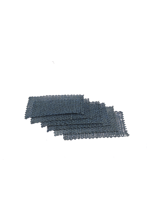 Kadam Haat Handmade Sabai Grass Table Mat (D Blue)