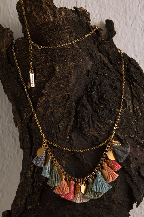 Dhaaga Pastel Box Chain Necklace