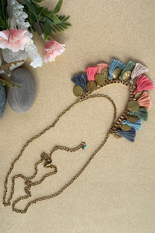 Dhaaga Pastel Box Chain Necklace