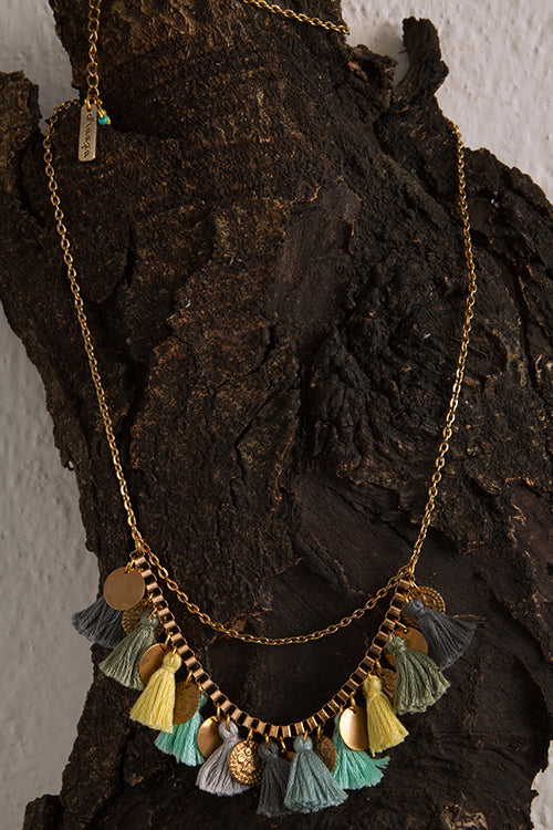 Dhaaga Harvest Glow Box Chain Necklace
