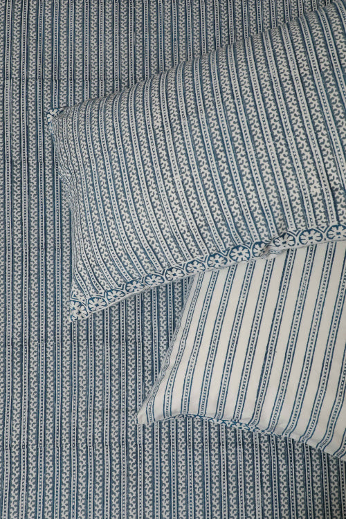 Sootisyahi 'Flowering Vibes' Handblock Printed Cotton Bedsheet-5