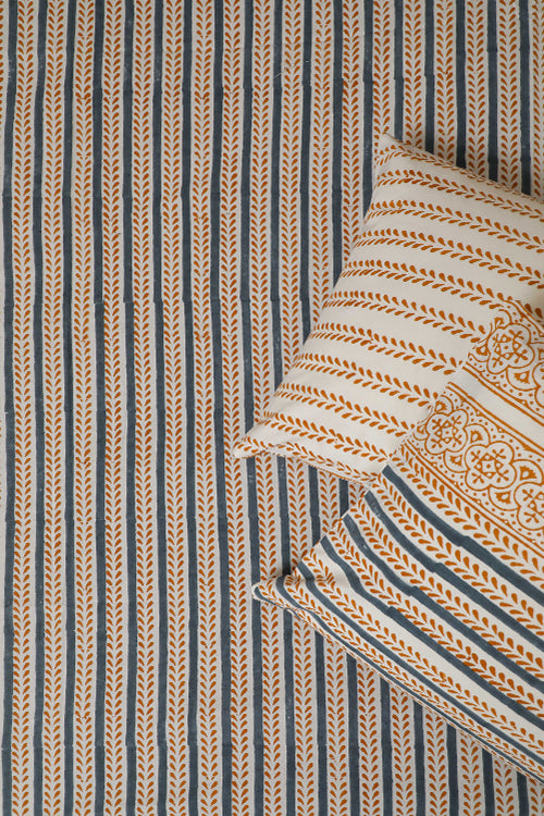 Sootisyahi 'Spring Blossom' Handblock Printed Cotton Bedsheet