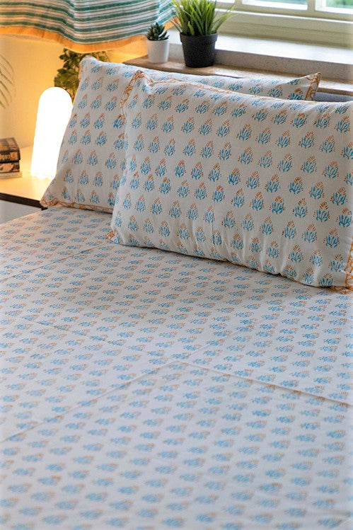 Sootisyahi 'Everfresh' Handblock Printed Cotton Bedsheet