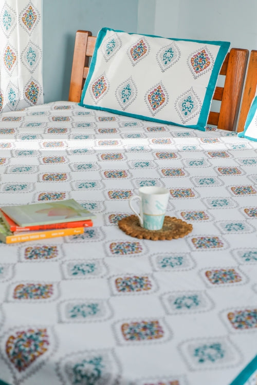 Sootisyahi 'Print Harmony' Handblock Printed Cotton Bedsheet