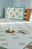 Sootisyahi 'Sweet Magnolia' Handblock Printed Cotton Bedsheet