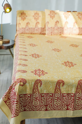 Sootisyahi 'Modern Motley' Handblock Printed Cotton Bedsheet