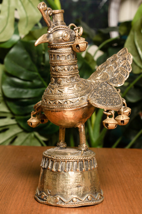 TICH Dhokra Craft Curio - Peacock