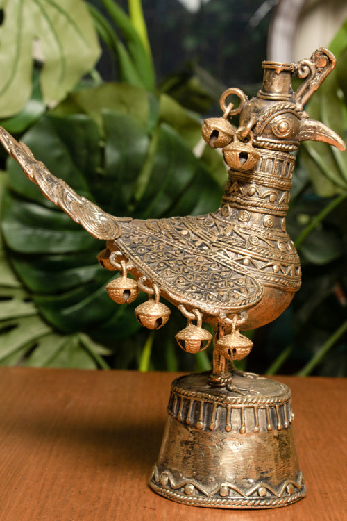 TICH Dhokra Craft Curio - Peacock
