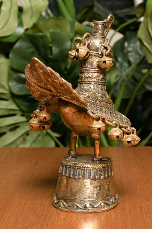 TICH Dhokra Craft Curio - Peacock