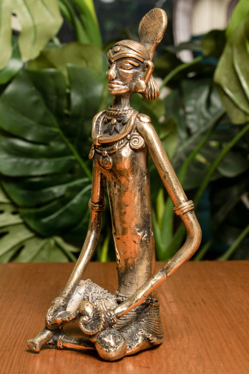 TICH Dhokra Craft Curio (Medium) - Lady