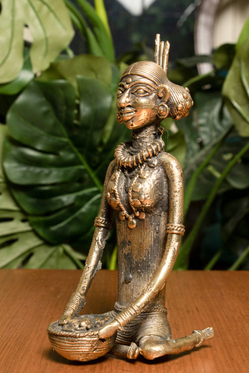 TICH Dhokra Craft Curio (Medium) - Lady