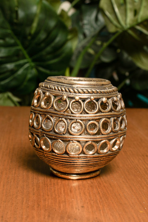 TICH Dhokra Craft Stationery Holder - Jaali