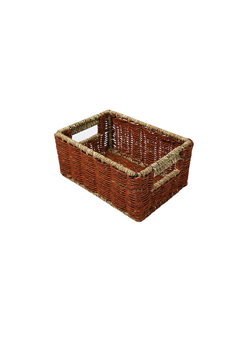 Kadam Haat Handmade Sabai Grass Towel Basket - Small (Brown)