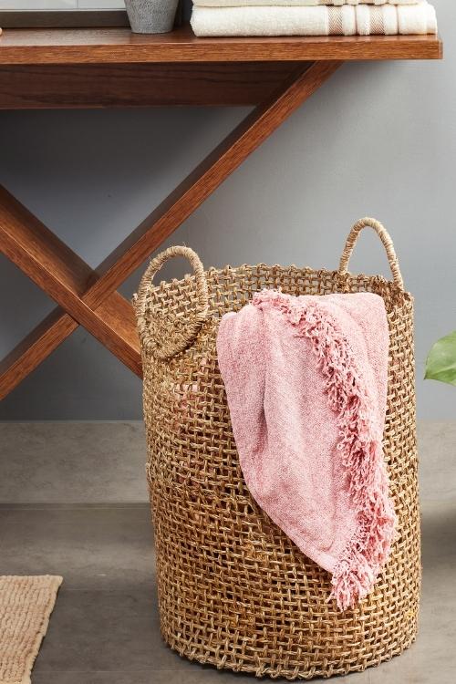 Kadam Haat Handmade Sabai Grass Laudary Basket (Nat)