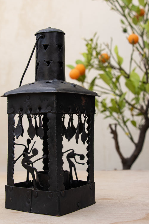 TICH Bastar Tribal Art - Candle Holder, Square