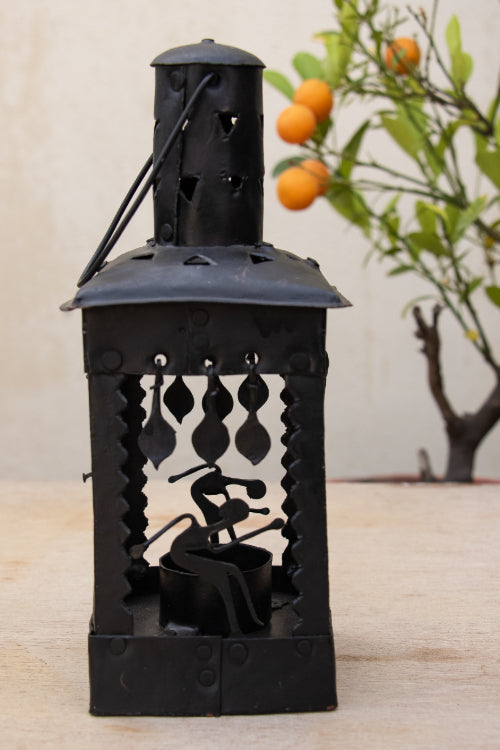 TICH Bastar Tribal Art - Candle Holder, Square