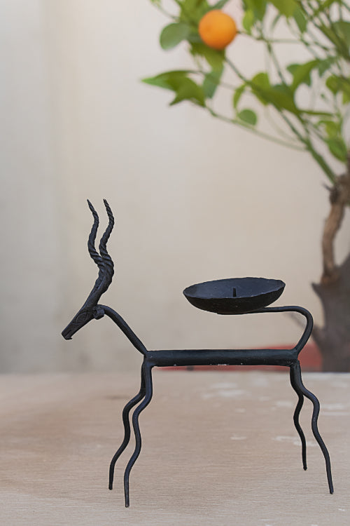 TICH Bastar Tribal Art - Candle Holder - Deer