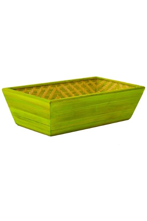 Handmade Bamboo Cereal Basket (Green)