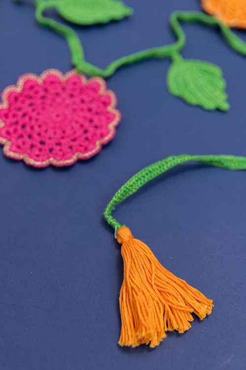 Samoolam Handmade Crochet Flower Toran Bunting