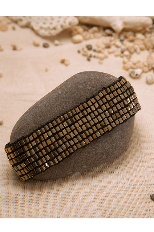 Dhaaga Max Glam Gold Band Bracelet