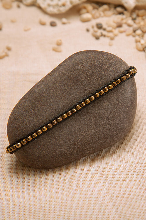 Dhaaga Single Golden Bead Bracelet