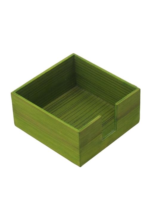 Kadam Haat Handmade Bamboo Square Coasters (Green)