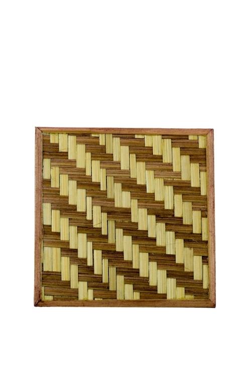 Kadam Haat Handmade Bamboo Coasters (Brown)