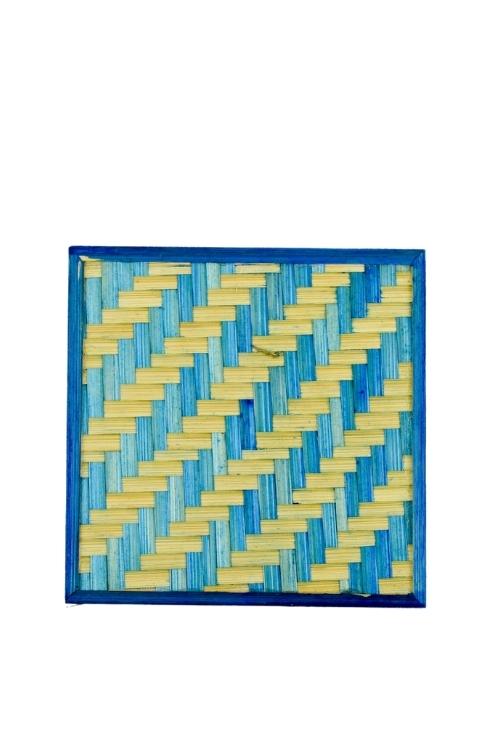 Kadam Haat Handmade Bamboo Coasters (Blue)