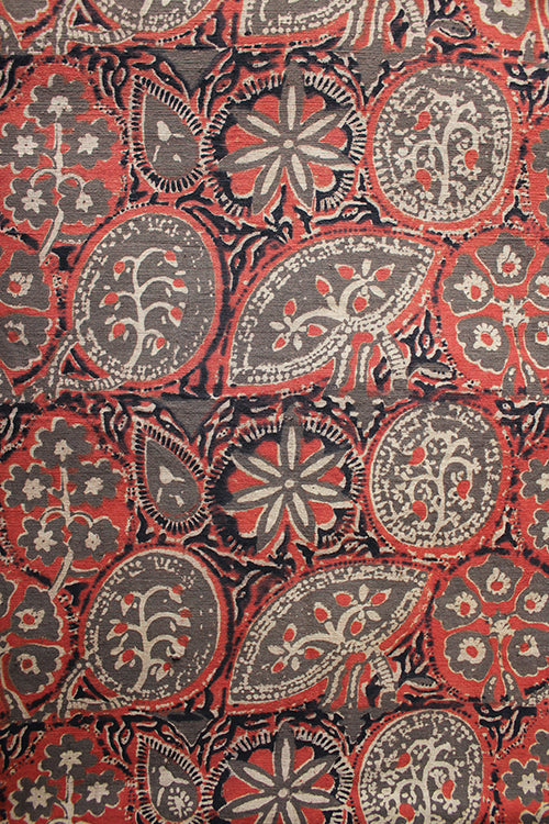 Natural Dyed Block Printed Cotton Fabric 'Zyon'