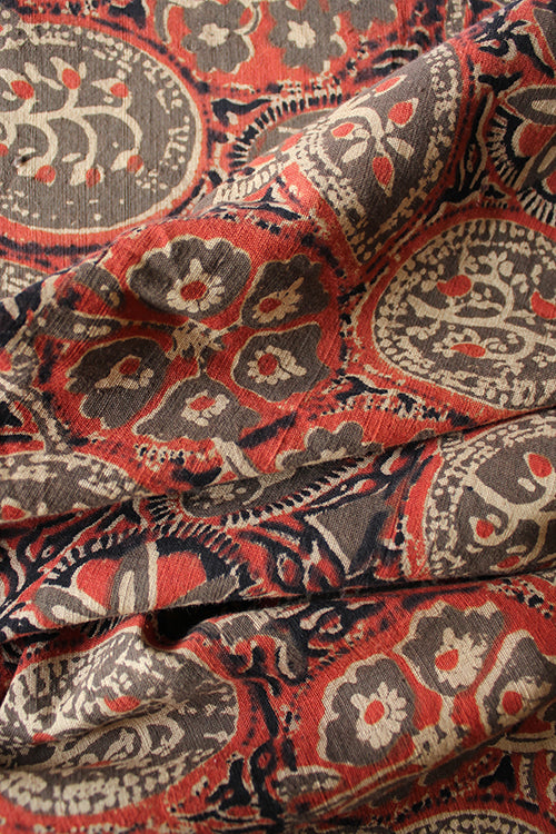 Natural Dyed Block Printed Cotton Fabric 'Zyon'