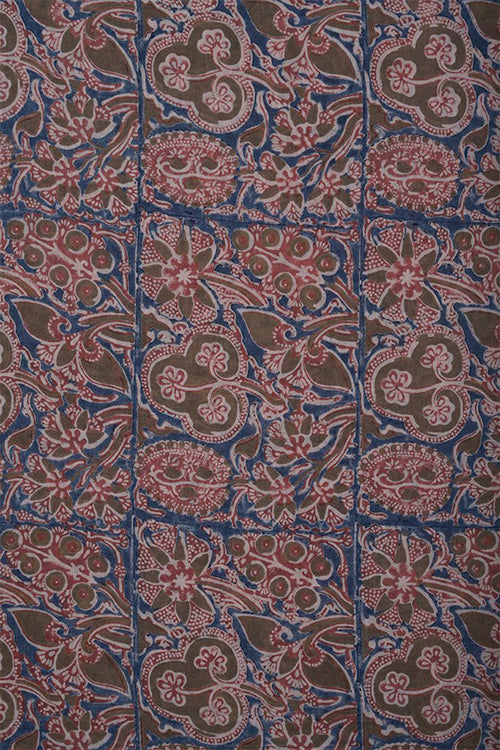 Creative Bee Natural Dyed Block Print Cotton x Silk Fabric (0.5 Meter)