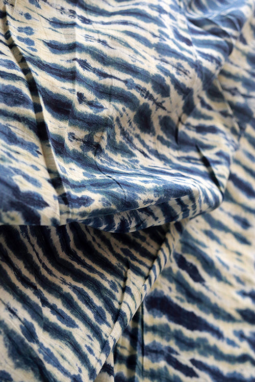 Creative Bee 'FLOW' Natural Dyed Shibori Cotton Fabric (0.5 Meter)
