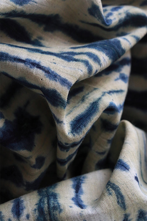 Creative Bee 'FLOW' Natural Dyed Shibori Cotton Fabric (0.5 Meter)