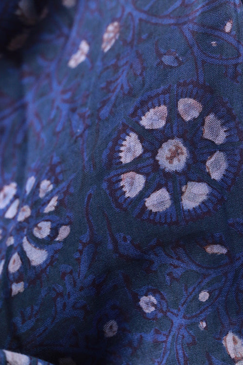 Creative Bee Natural Dye Block Print Cotton Fabric (0.5 Meter)