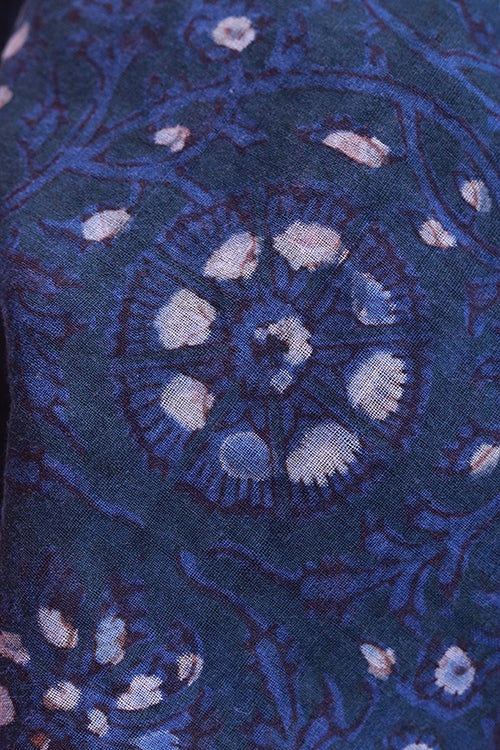 Creative Bee Natural Dye Block Print Cotton Fabric (0.5 Meter)