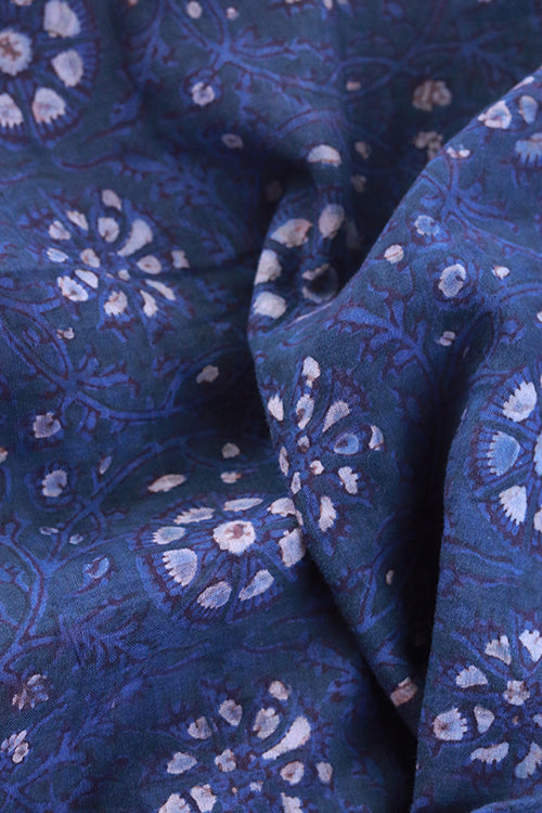 Creative Bee Natural Dye Block Print Cotton Fabric (0.5 Meter)