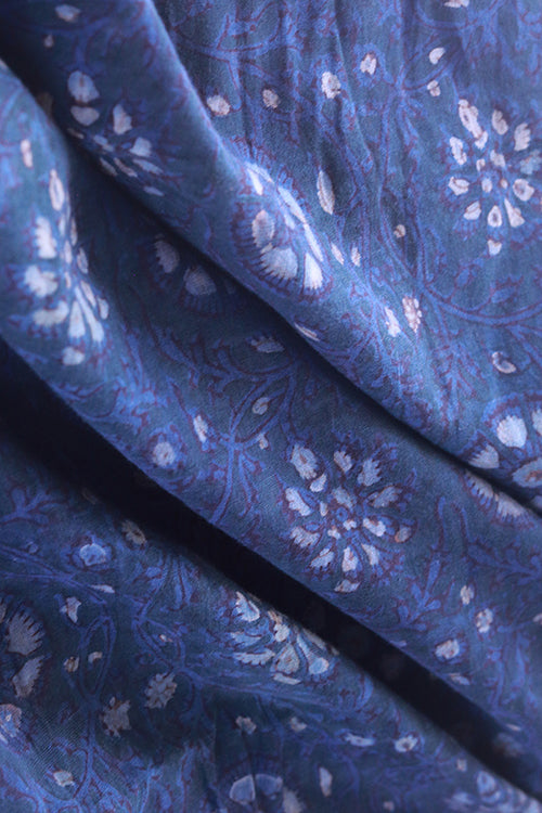 Creative Bee Natural Dye Block Print Cotton Fabric (0.5 Meter)