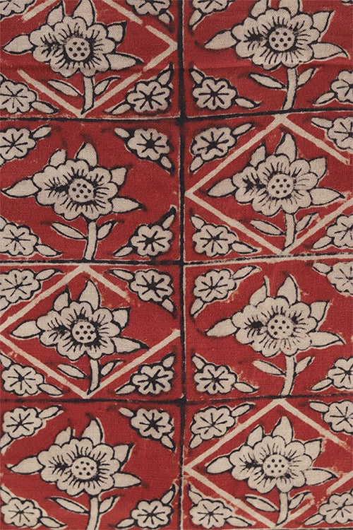 Creative Bee 'TILE' Natural Dye Block Print Cotton Fabric (0.5 Meter)